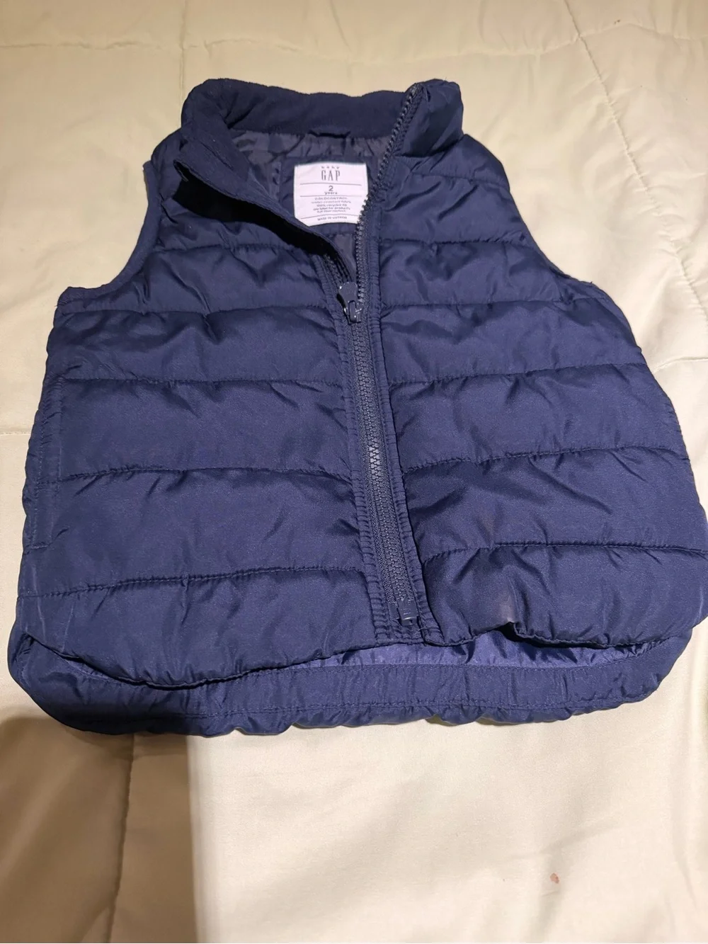 GAP Kids Quilted Puffer Vest - Navy Blue